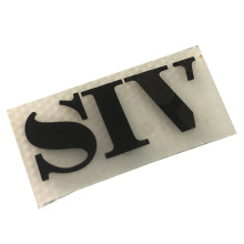 Custom Private Brand Design Black And White 3D Rubber Silicone Heat Transfer Clothing Shoe Label